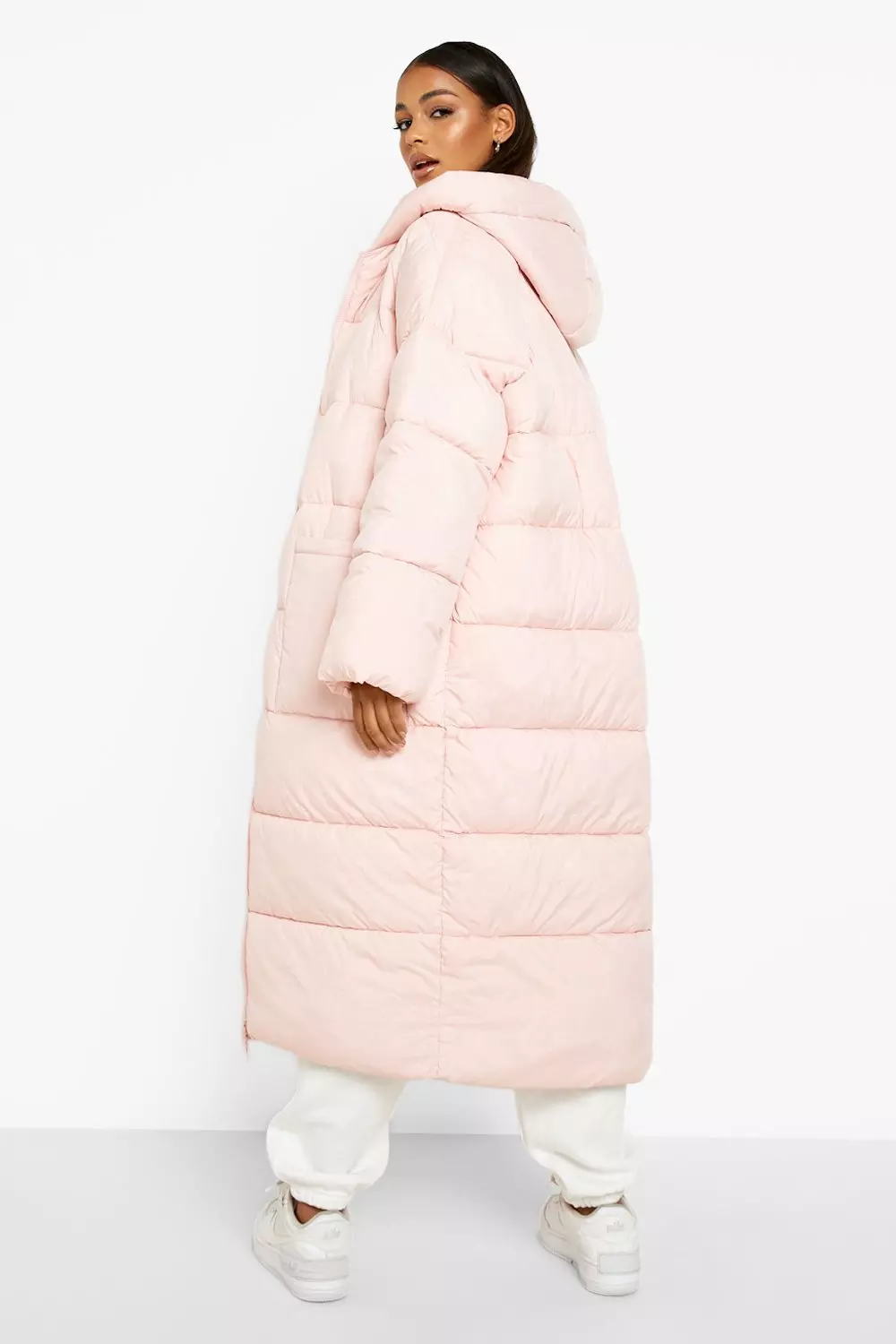 Boohoo longline puffer outlet coat